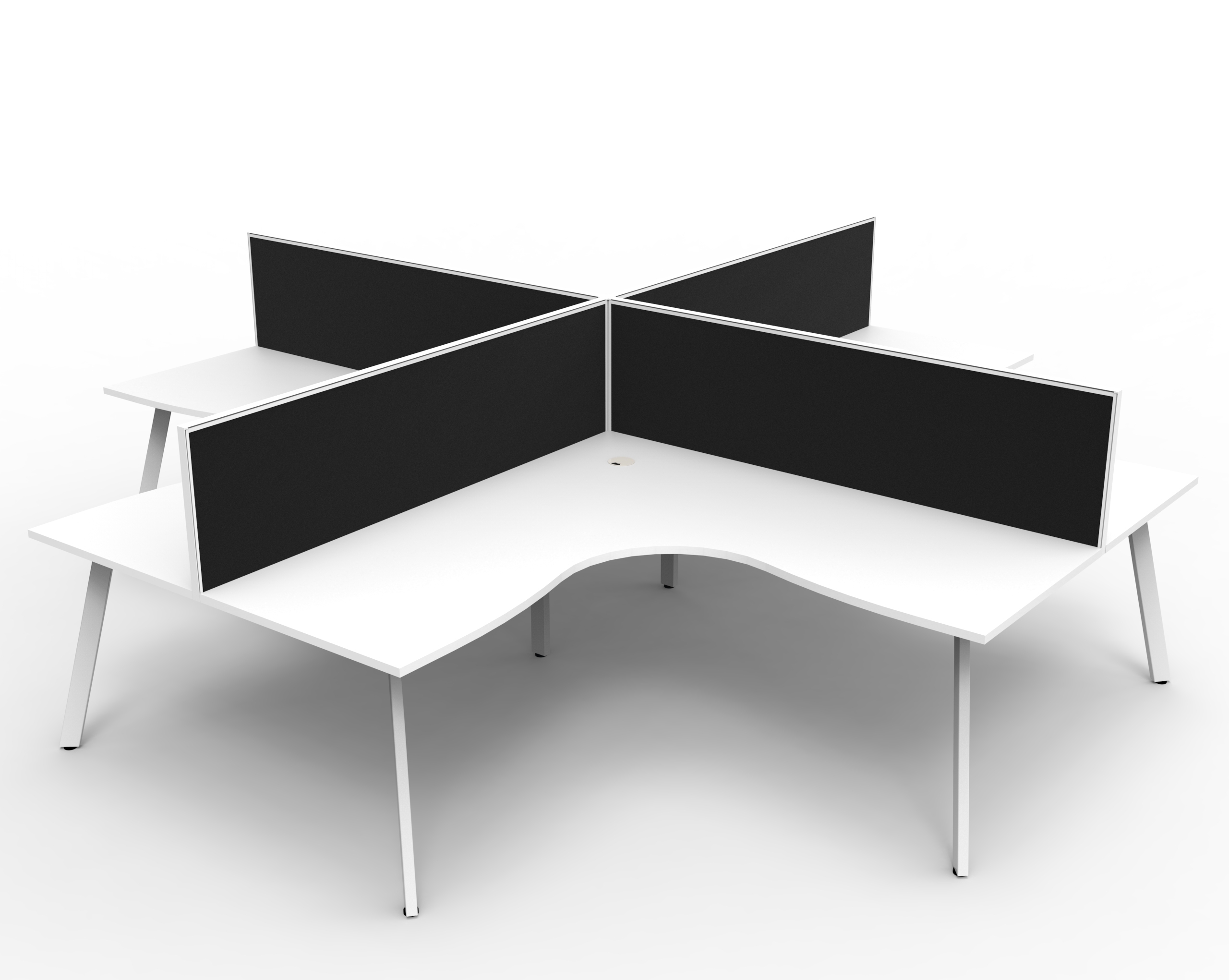 Eternity 4 Person Corner Workstation
